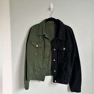 Two tone denim jacket